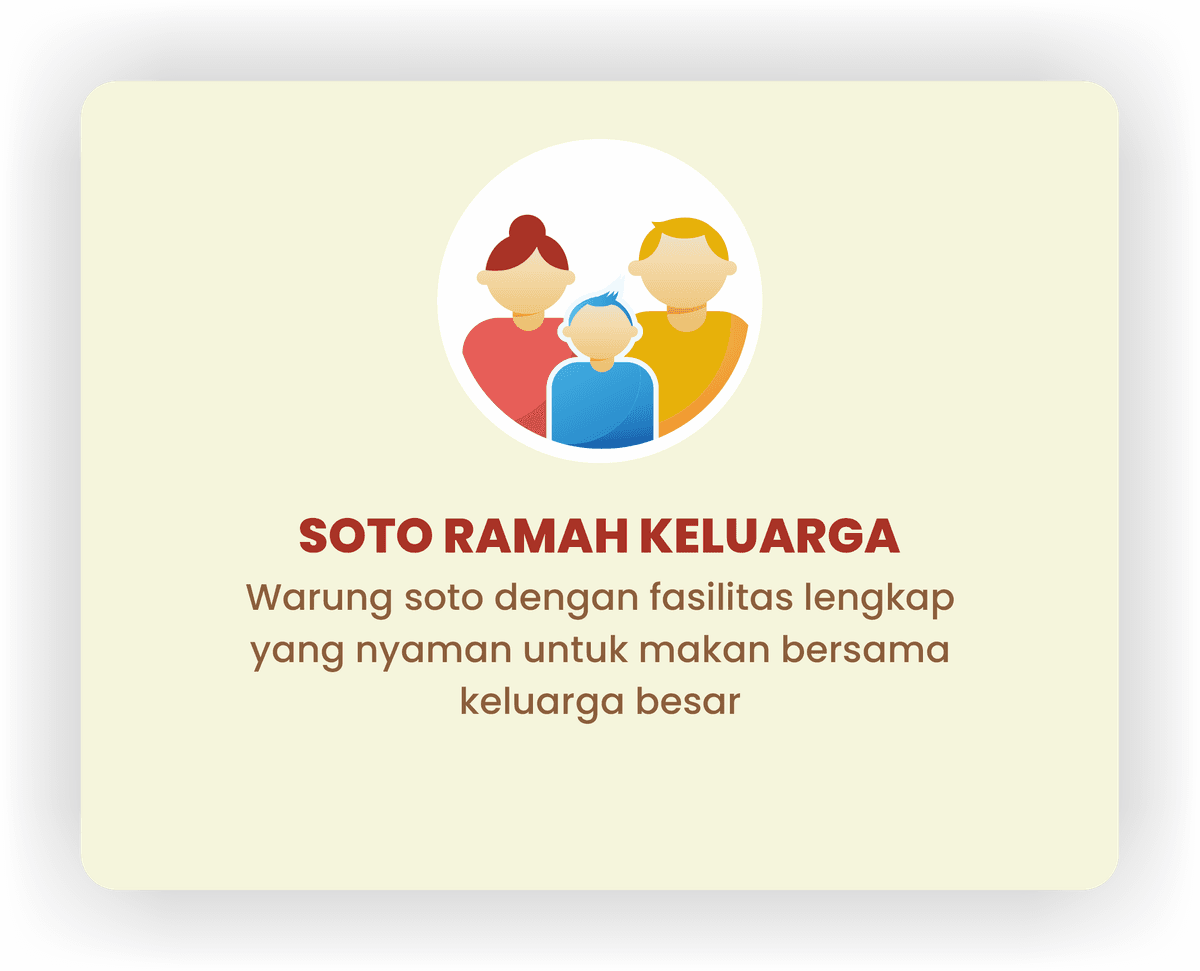 Soto Ramah Keluarga - Warung soto dengan fasilitas lengkap yang nyaman untuk makan bersama keluarga besar